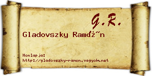 Gladovszky Ramón névjegykártya